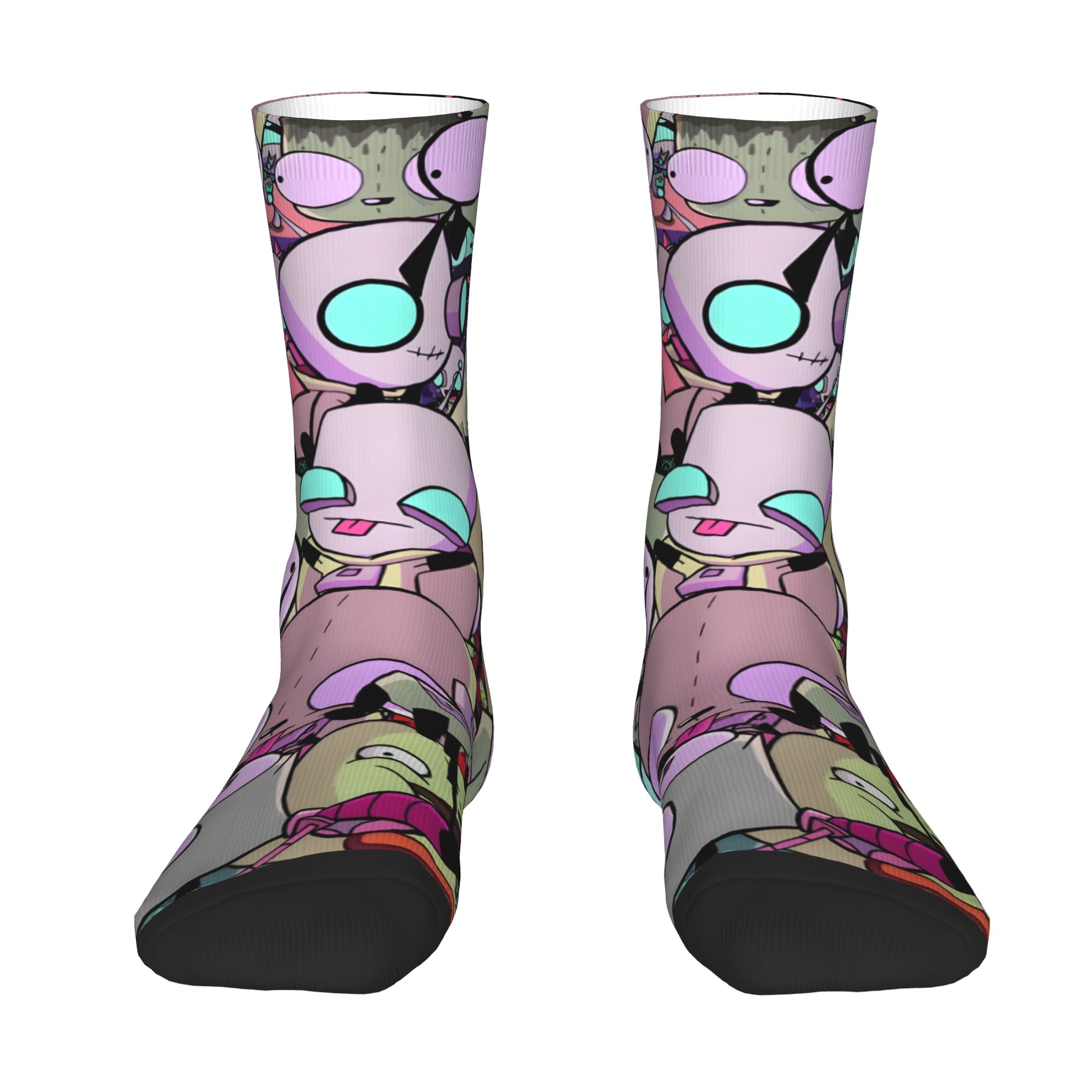 Dress Sock Men - Calcetines Personalizados I-Invader Z-Zim de Dibujos