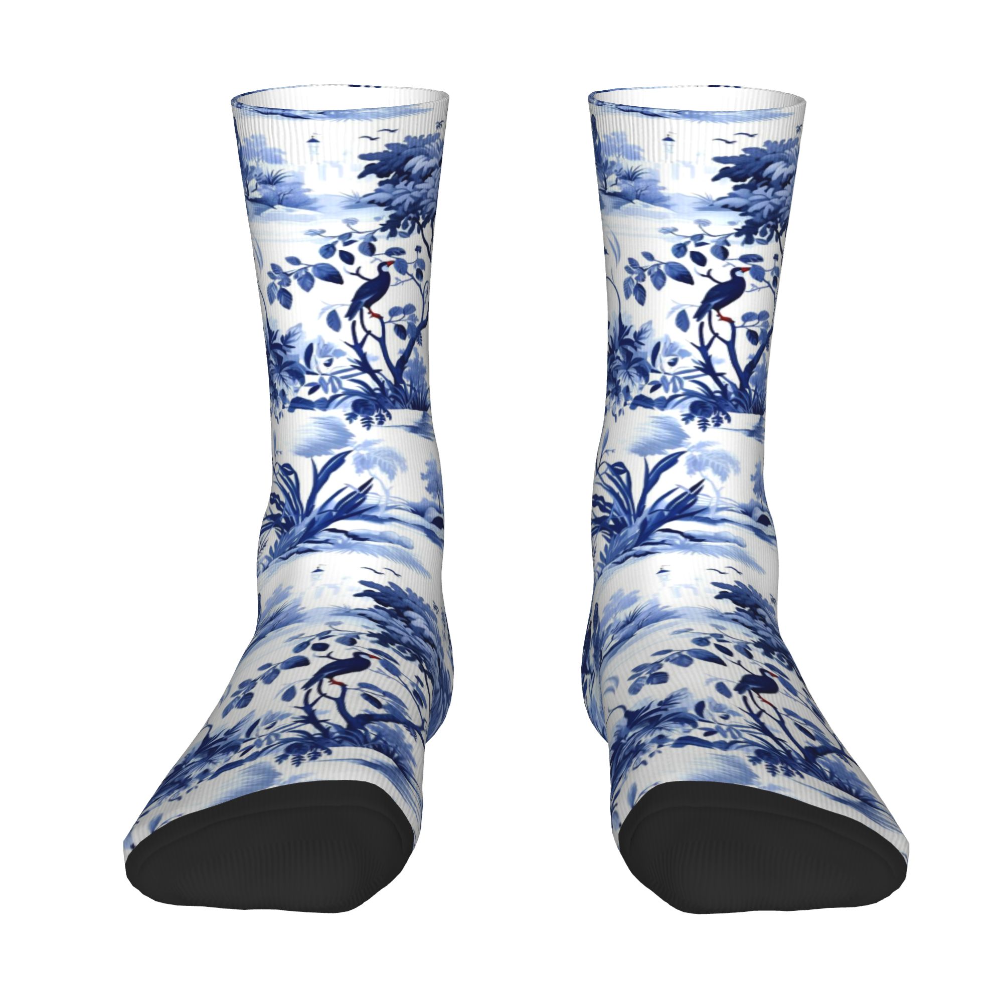 Dress Sock Men - Calcetines Personalizados Azul Marino y Blanco