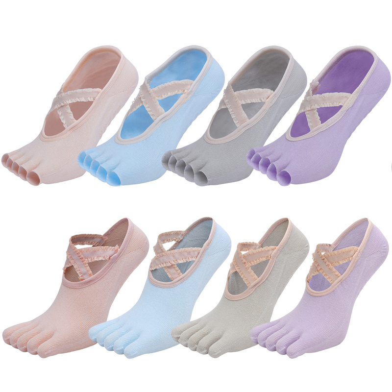 Toe Sock Split - Calcetines de Yoga de cinco dedos,